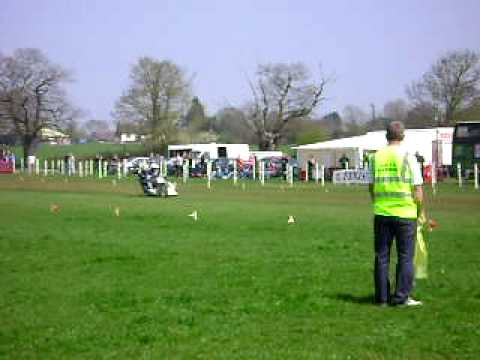 Emily Coglan - First practice on a 1000cc Grasstrack Sidecar (with Mark Cossar Brit No1)