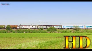 preview picture of video 'IRFCA - Shatabdi Express Races Through Farm Fields At Khera Kalan'
