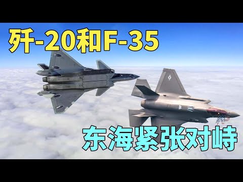 中美最强战机歼-20和F-35在东海相遇，孰强孰弱将见分晓！