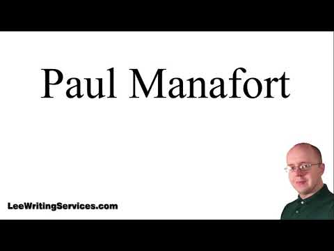 How to Pronounce Paul Manafort