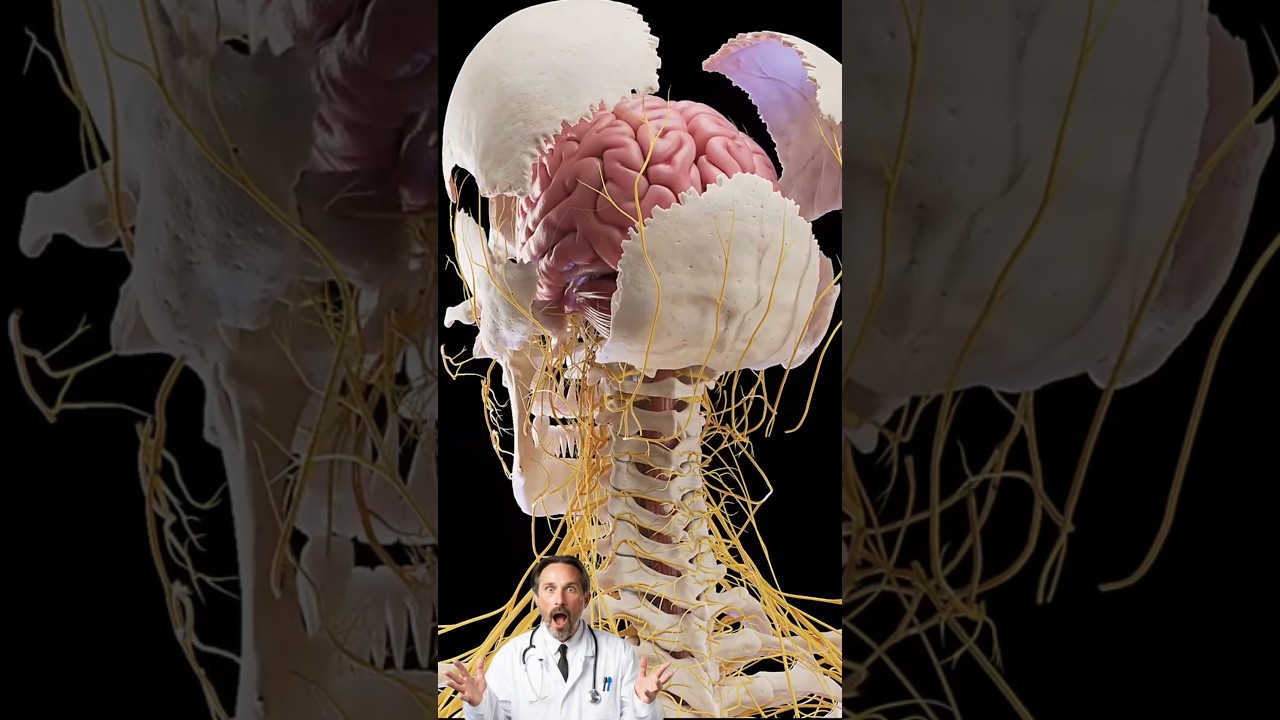 Head and Brain Internal Structure in 3D animation 😱 #brain #animation #medical
