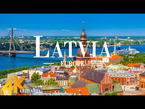 FLYING OVER LATVIA (4K UHD) - Relaxing Music Along With Beautiful Nature Videos - 4k