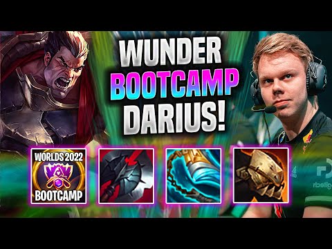 WUNDER IS INSANE WITH DARIUS IN NA BOOTCAMP! - FNC Wunder Plays Darius Top vs Camille! | Season 2022