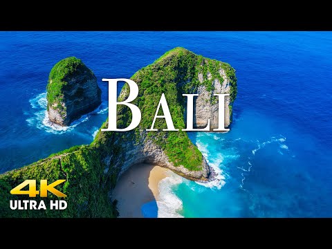 FLYING OVER BALI (4K UHD) Amazing Beautiful Nature Scenery with Relaxing Music | 4K VIDEO ULTRA HD