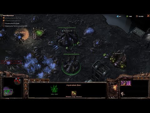 StarCraft: Mass Recall V7.0 Zerg Campaign Mission 1 - Among the Ruins