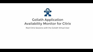 Goliath Application Availability Monitor YouTube Video