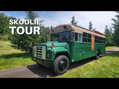Skoolie Tour: DIY Rustic Off-Grid Bus Conversion
