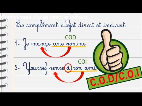 Le complément d'objet direct et indirect (COD/COI) #cod_coi