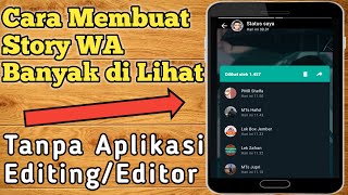 Download lagu Cara Membuat Banyak Yang Melihat Status WhatsApp Tanpa Aplikasi mp3 Download lagu Cara Membuat Banyak Yang Melihat Status WhatsApp Tanpa Aplikasi mp3