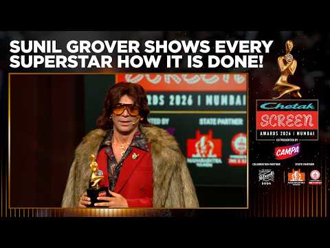 Sunil Grover Becomes A Superstar, Roasts Industry With Hilarious Act | #ChetakScreenAwards