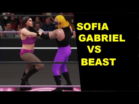 GLOW 1985 Sofia Gabriel vs The Beast - Knockout Mixed Match