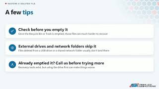 Restore a Deleted File from the Recycle Bin or Trash