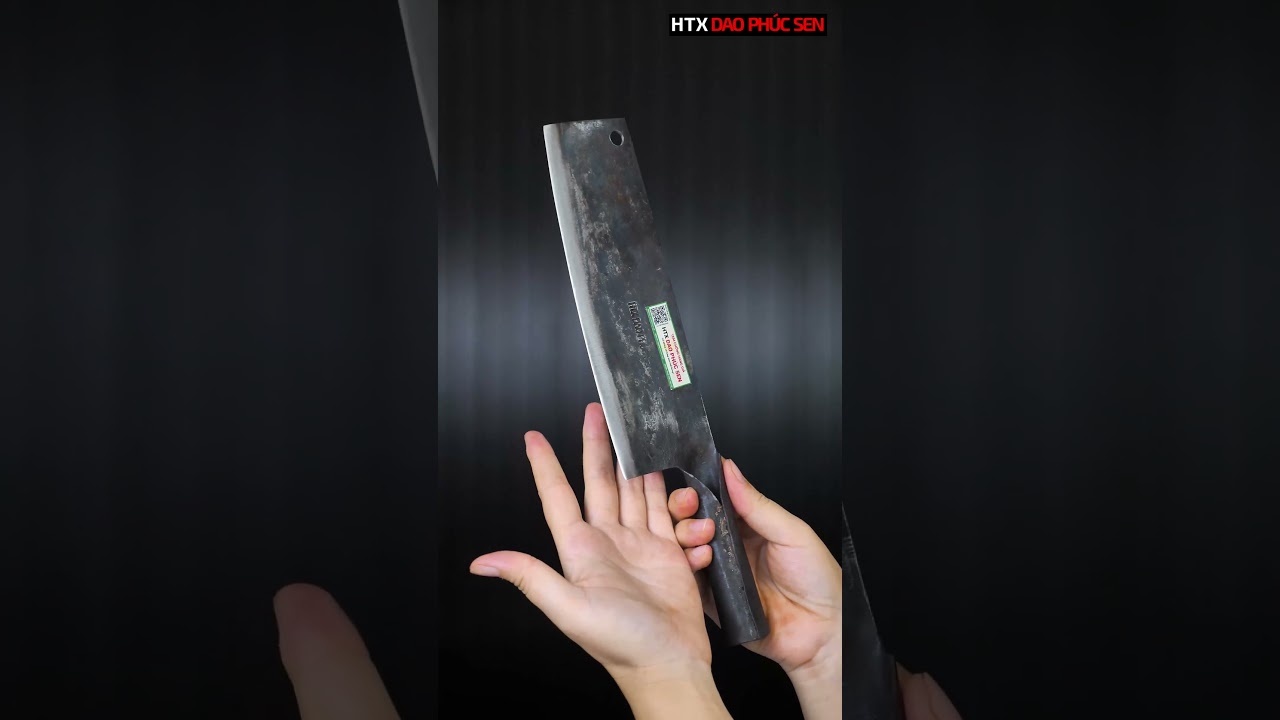 Dao thái sắc bén - Cán sắt thép nhíp ô tô S02, dễ mài lại, HÀNG CHUẨN CỦA DAO VIP - HTX DAO PHÚC SEN