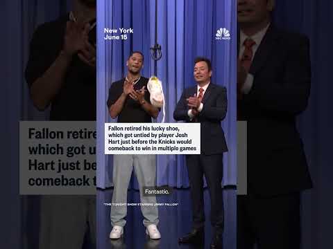 Knicks retire Jimmy Fallon's lucky shoe