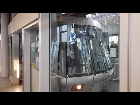 Mitfahrt im kompletten Skytrain von Düsseldorf Terminal C bis Düsseldorf Flughafen Bahnhof