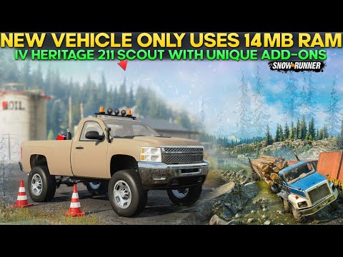 New Vehicle Only Uses 14MB RAM iV Heritage 211 in SnowRunner Useful Scout With Unique Add-ons