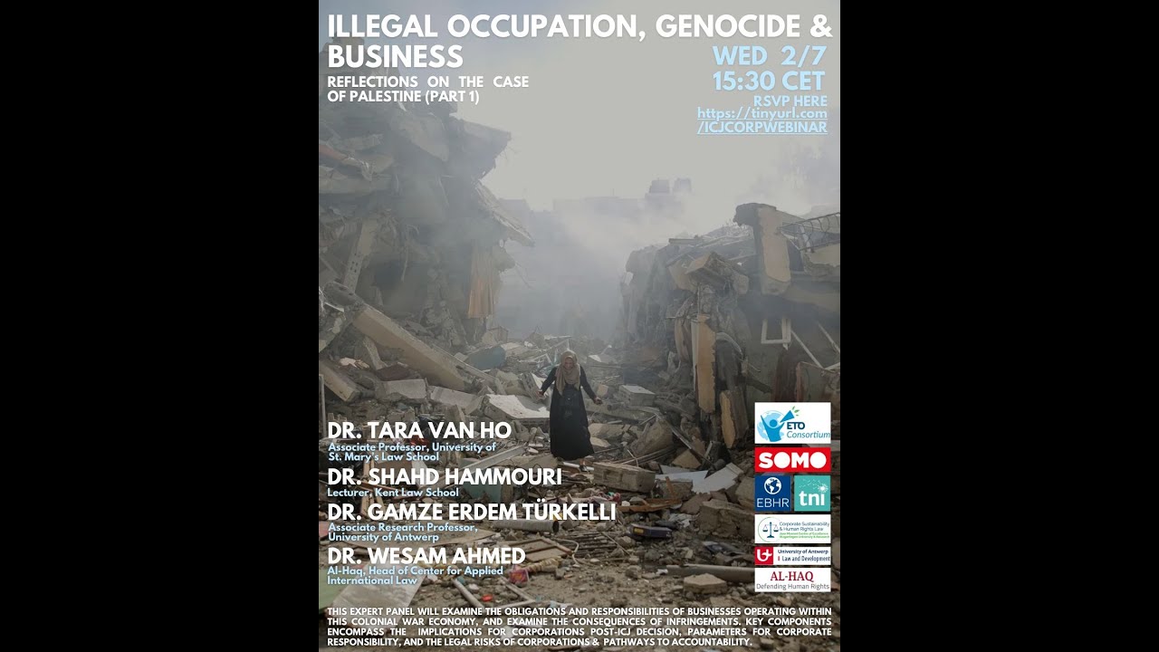 Illegal Occupation, Genocide, and Business: Reflections on the Case of Palestine (Part I)