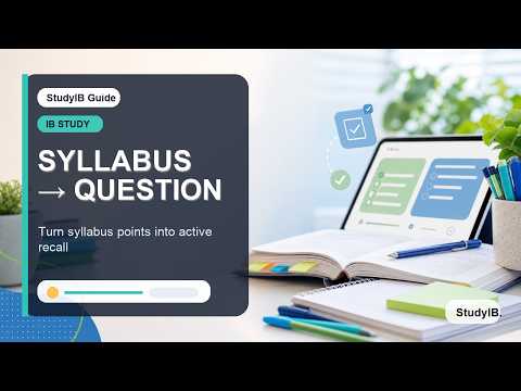 Turn Any IB Syllabus Point into a Study Question
