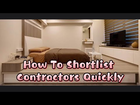 How to shortlist contractors