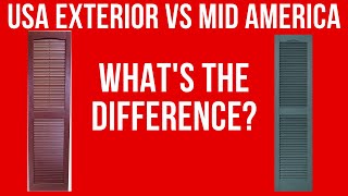 USA Exterior vs Mid America Open Louver Shutters : What is the difference