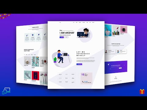 Complete Portfolio Website with Bootstrap HTML CSS