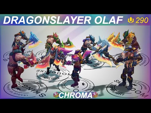 Dragonslayer Olaf Chromas Preview | SKingdom - League of Legends