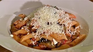 preview picture of video 'Pasta-Spaghetti alla Norma-Vegetarische Pasta Sauce-Tomatensauce mit Auberginen'