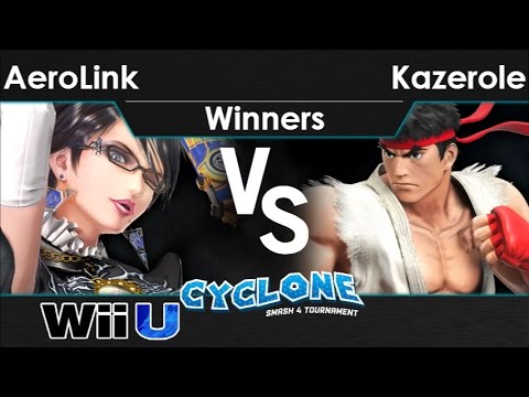 Cyclone 1 - AeroLink (Bayonetta) vs Kazerole (Ryu) Winners - Smash 4