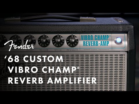 Fender '68 Custom Pro Vibro Champ Reverb 5-Watt 1x10" Guitar Combo 2021 - Present - Black image 5