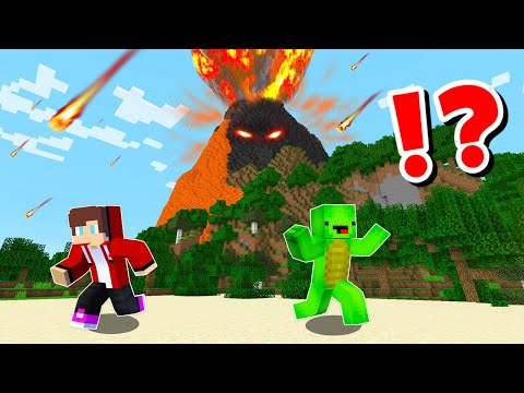 JJ and Mikey Vs EPIC VOLCANO CHALLENGE in Minecraft / Maizen Minecraft
