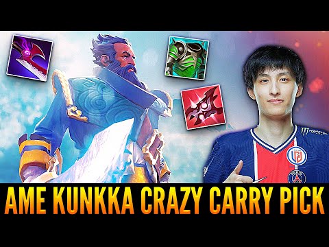 👉 AME With Unexpected Crazy KUNKKA Carry Pick - Can Win The Game Even This New Meta - Dota 2