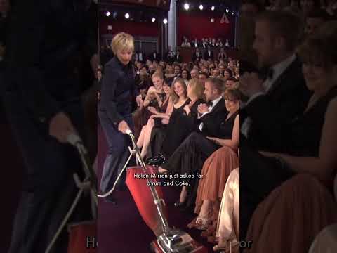 Ellen DeGeneres Vacuums at The Oscars
