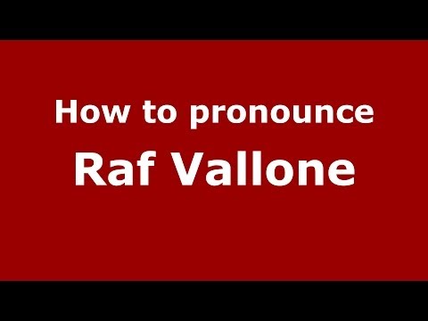 How to pronounce Raf Vallone (Italian/Italy)  - PronounceNames.com