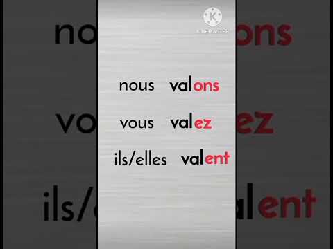 le verbe valoir au présent