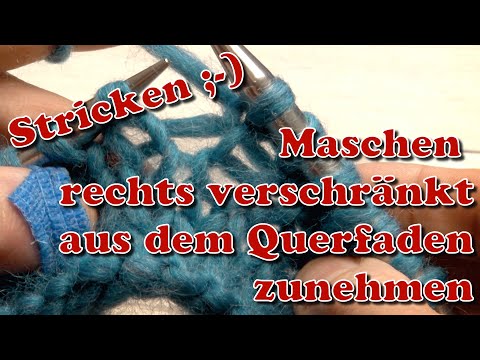 Increase stitches by twisting the stitches from the horizontal strand.