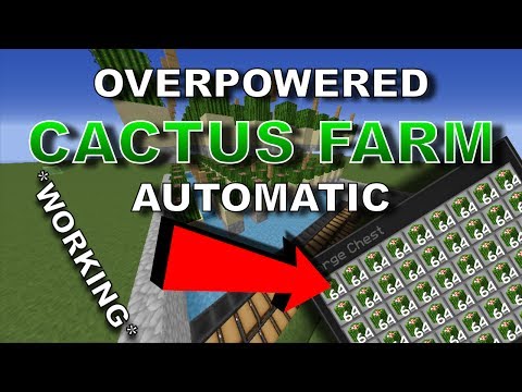 SpreadTheJello - *WORKING* MINECRAFT TUTORIAL OVERPOWERED FULLY AUTOMATIC MOST EFFICIENT CACTUS FARM 1.8+