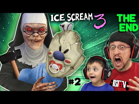 ICE SCREAM 3: The End! Baby Rod's Mom is EVIL NUN! (FGTeeV Pt. 2 Funny Gameplay Glitches / SKIT)