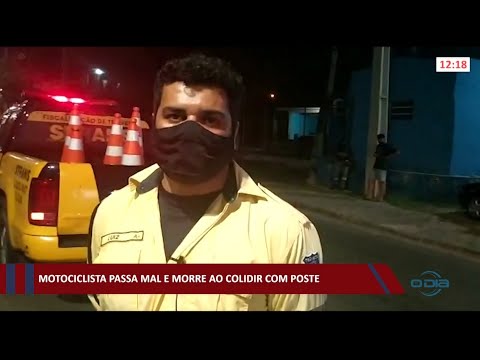 Motociclista passa mal e morre ao colidir com poste em Teresina 12 04 2021