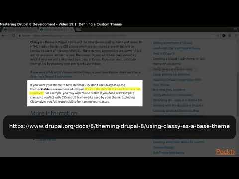 Mastering Drupal 8 Development Defining a Custom Theme| packtpub com