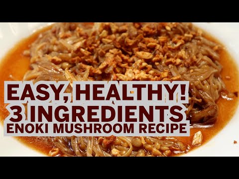 Soy Garlic Enoki Mushroom Recipe! Easy, Healthy and Nutritious!