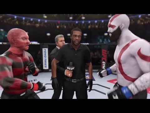 Freddy Krueger vs. Kratos (EA Sports UFC 3) - CPU vs. CPU - Crazy UFC 👊🤪
