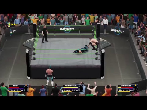 Pentagon Jr vs Fenix vs Austin Aries Impact Championship Match  WWE2K18