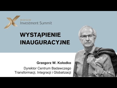 Inaugural speech by Professor Grzegorz Kołodko
