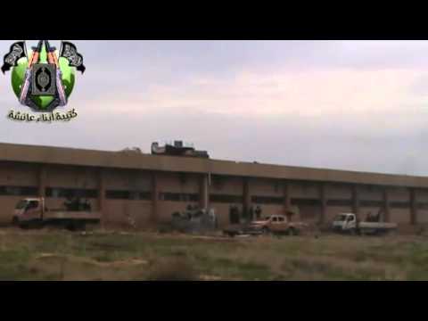 التصدي للطيران المروحي من داخل الفوج 46 المحرر بواسطة رشاش 23 من قبل كتيبة أبناء عائشة