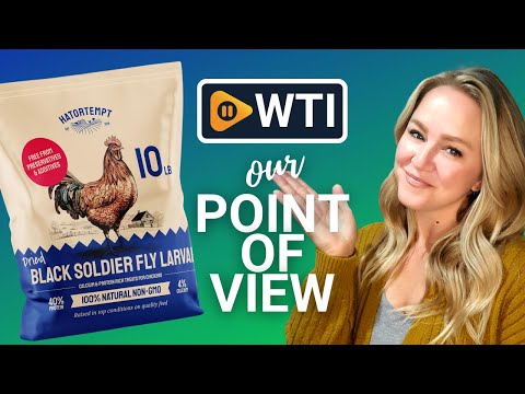 Hatortempt Dried Black Soldier Fly Larvae for Chickens 10LB – 100% Natural Non-GMO Bulk Chicken Feed – High Protein Food with More Calcium Than Mealworms for Laying Hens - WTI product video review