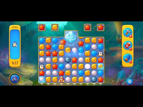 Fishdom Easy Level 2440 (with full seashell  [Super Lightning]) @choraelmin