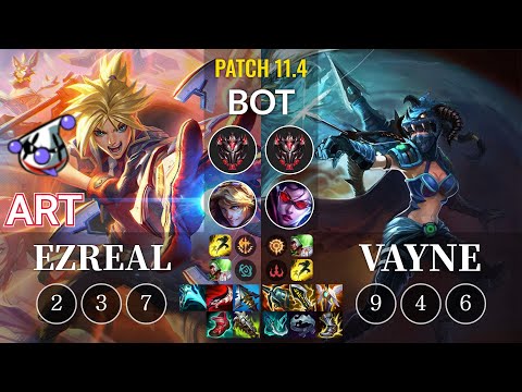 RJ Art Ezreal vs Vayne Bot - KR Patch 11.4