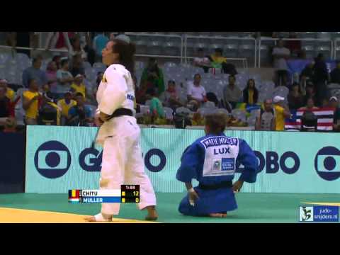 Judo 2013 World Championships Rio de Janeiro: Chitu (ROU) - Muller (LUX) [-52kg] QF