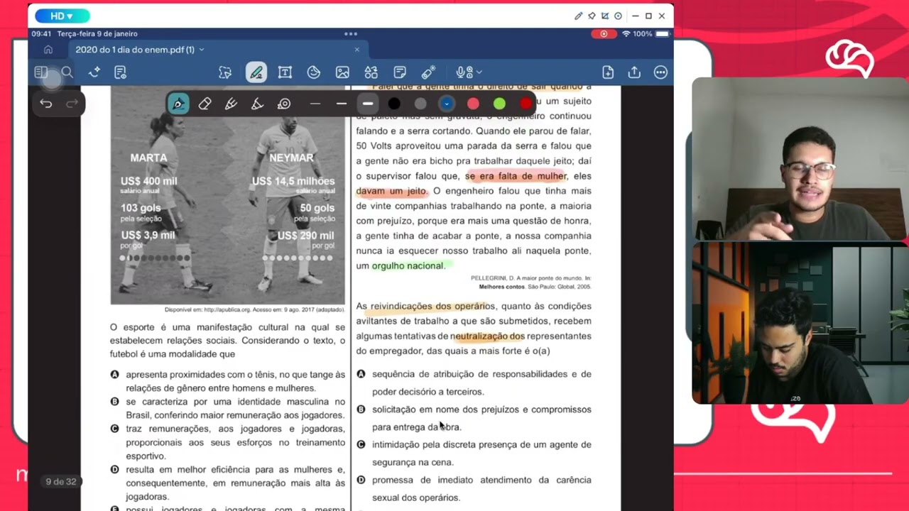 Resolução em Vídeo — Questão 16 ENEM 2020