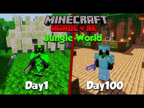 Survived 100 Days in Hardcore Minecraft Jungle